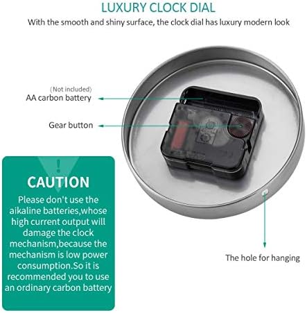 AILILIFE 3D DIY Wall Clock Decor Sticker Mirror Frameless Large DIY Wall Clock Kit for Home Living Room Bedroom Office Decoration (Black) - Image 7