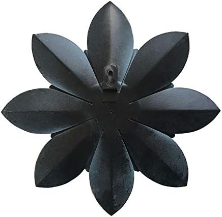 Blue Metal Flower Wall Art Decor, 9.5“ Rustic Modern Floral Sculpture, Distressed Hanging Home Decoration Accent Artworks for Indoor Bedroom Living Room Office Outdoor Garden Patio - Image 5