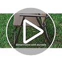 Crestlive Products Set of 4 Patio Folding Chairs 4-Pack Dining Chairs Outdoor Portable Sling with Armrest for Camping, Beach, Garden, Pool, Backyard, Deck (Brown) - Image 8
